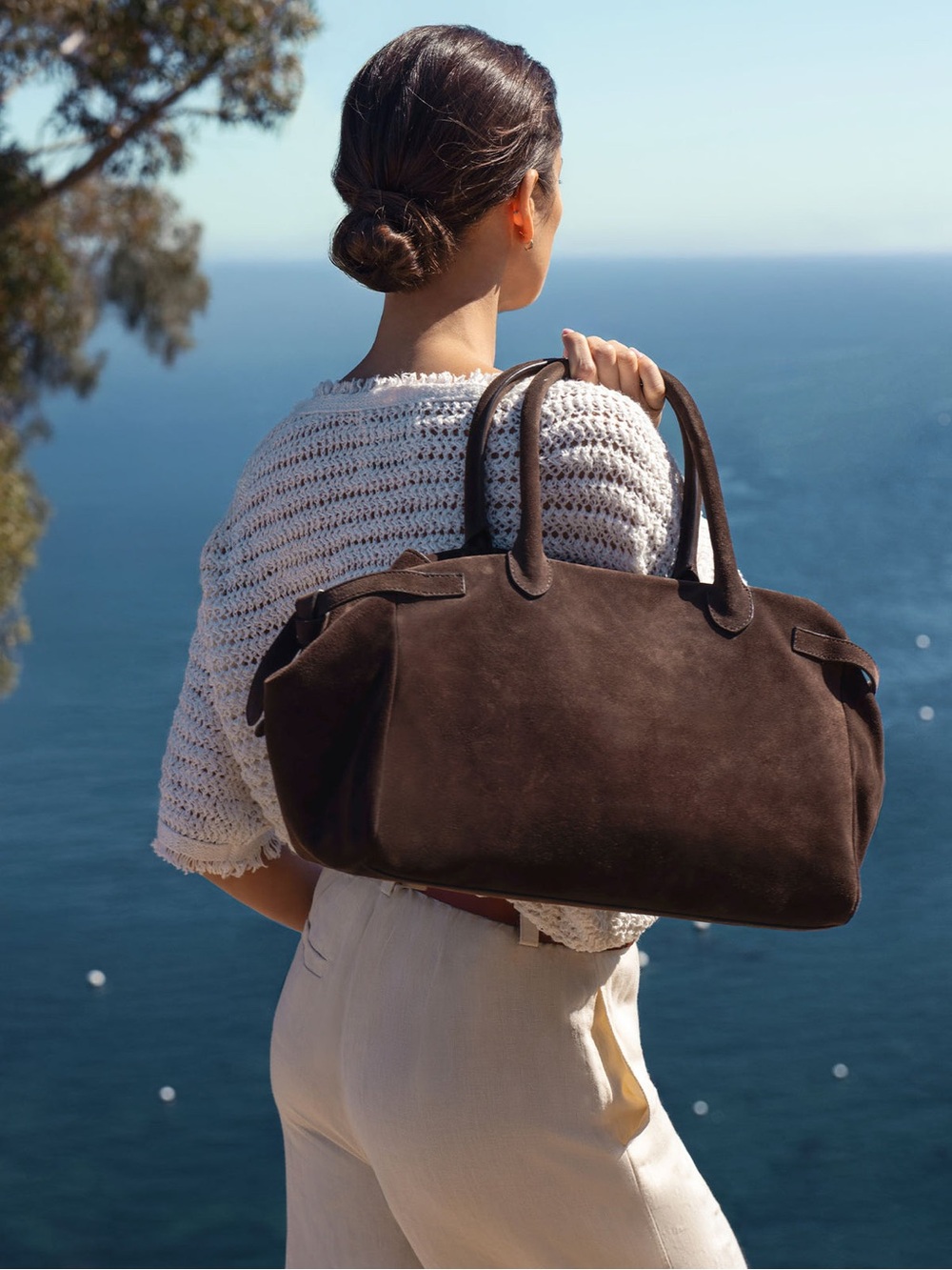 Brochu Walker Dark Brown Suede Tote